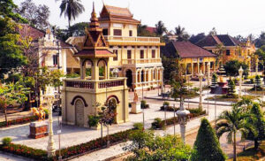 Vue de la ville de Battambang au Cambodge
