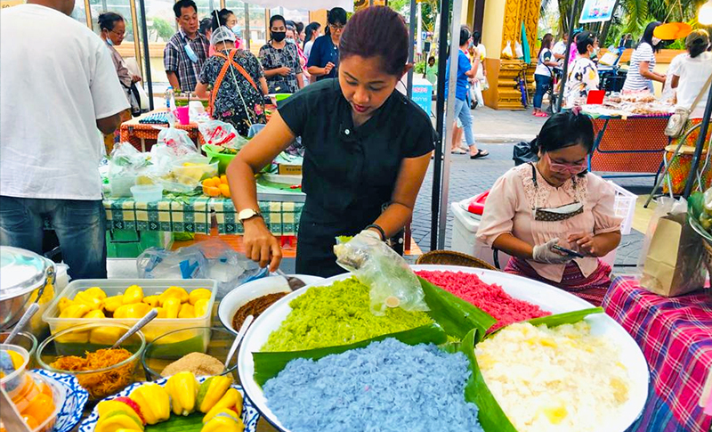 Un mercado en Nakhon Si Thamarat a Tailandia