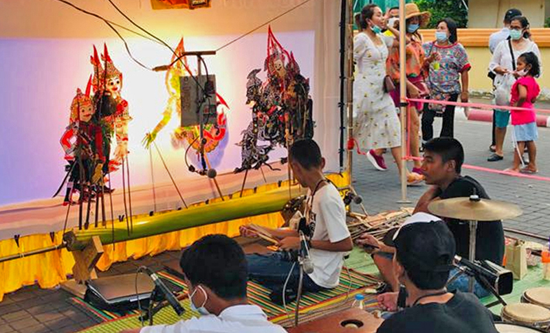 teatro de sombras en Nakhon Si Thammarat a Tailandia