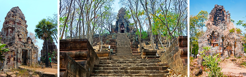 Tres ruinas jemeres en la provincia camboyana de Battambang