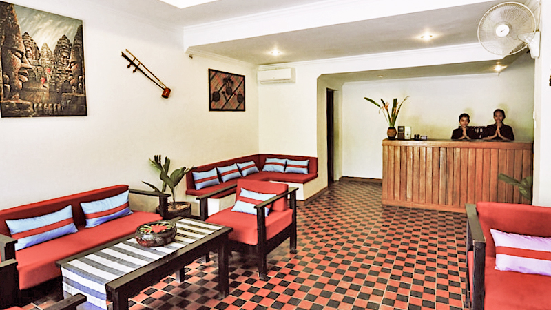 Lobby del hotel La Niche d'Angkor