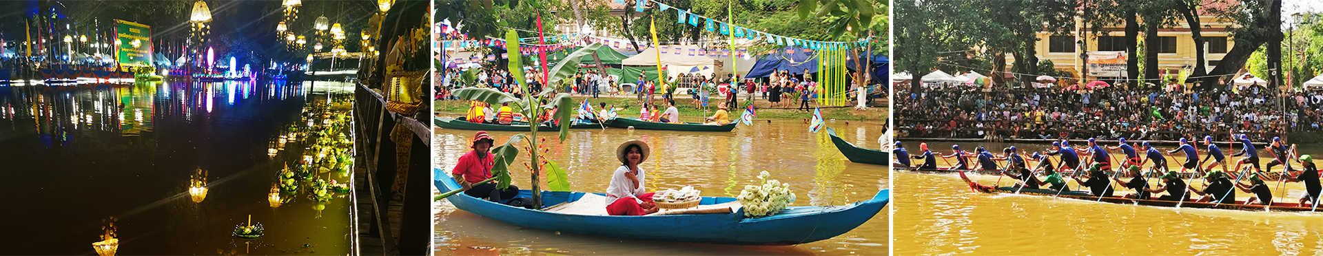 Tres fotos del festival del agua de siem reap