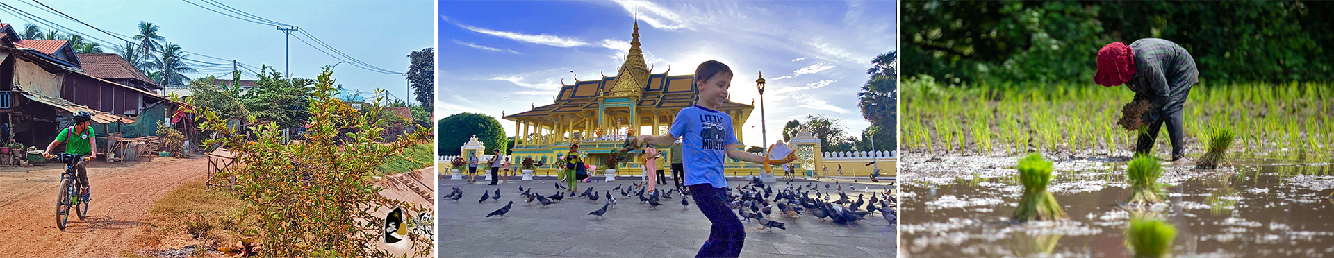 Tres vistas de Camboya