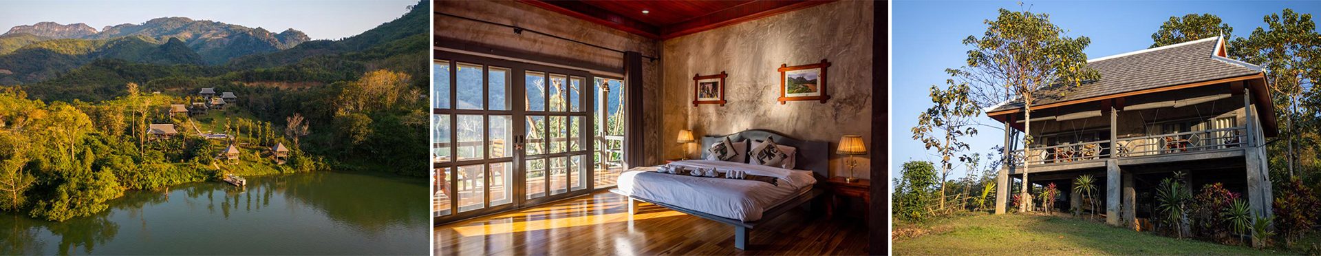 Tres imagenes de la Maison de Nong Kiaw