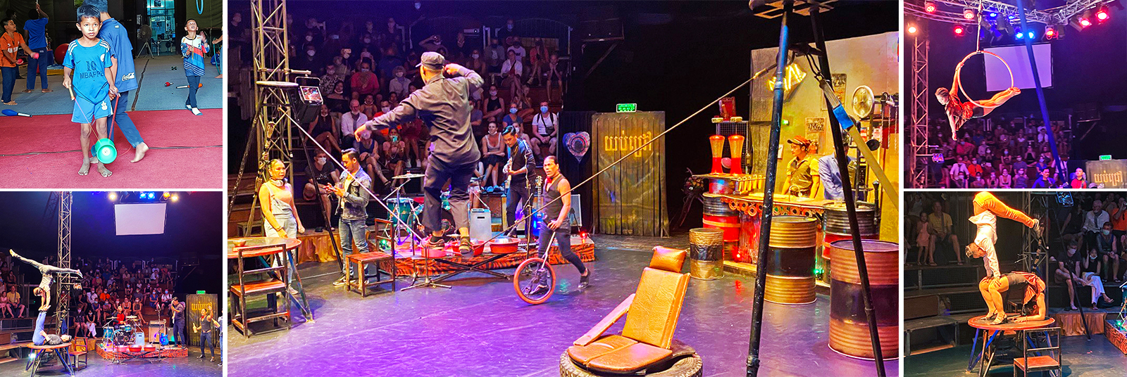 photos del cirque phare de siem reap a camboya
