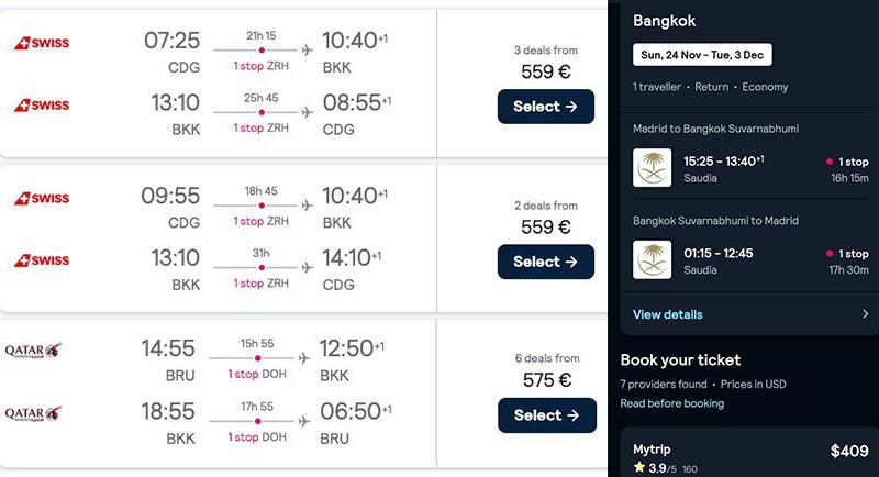 Descenso de los precios de los vuelos de larga distancia entre Europa y Asia
