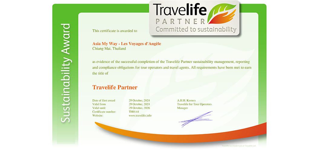 La filial tailandesa de Asia My Way recibe el estatus «Partner» de Travelife