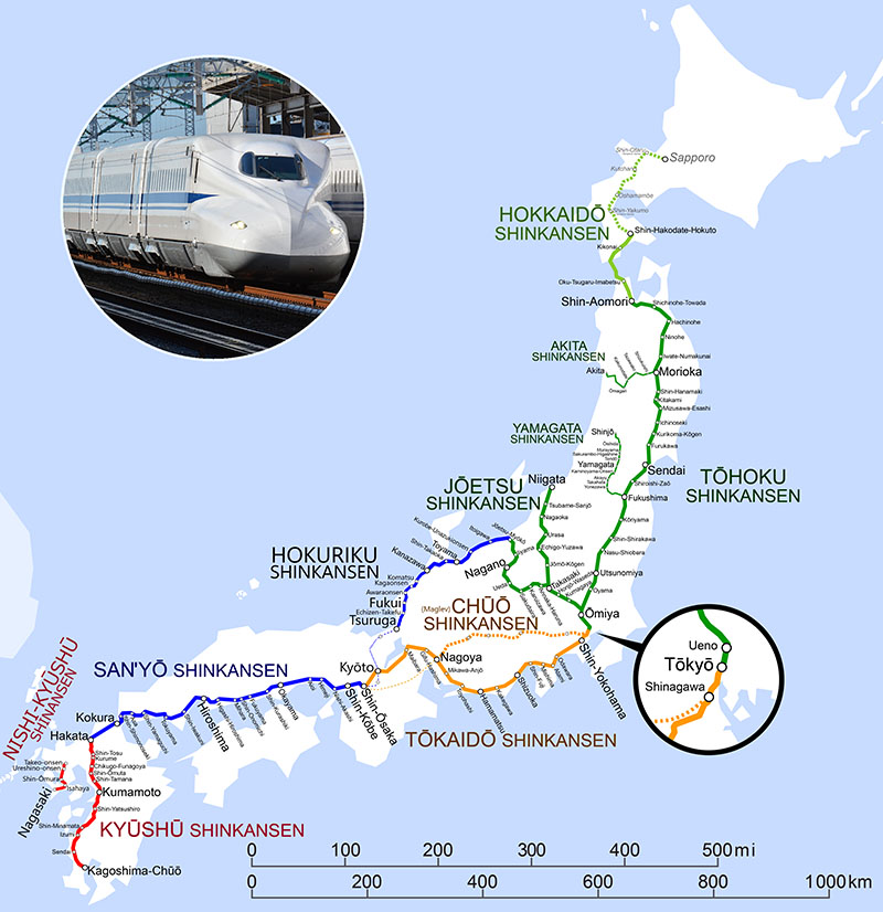 Shinkansen, el salvavidas de los viajeros responsables en el Japón